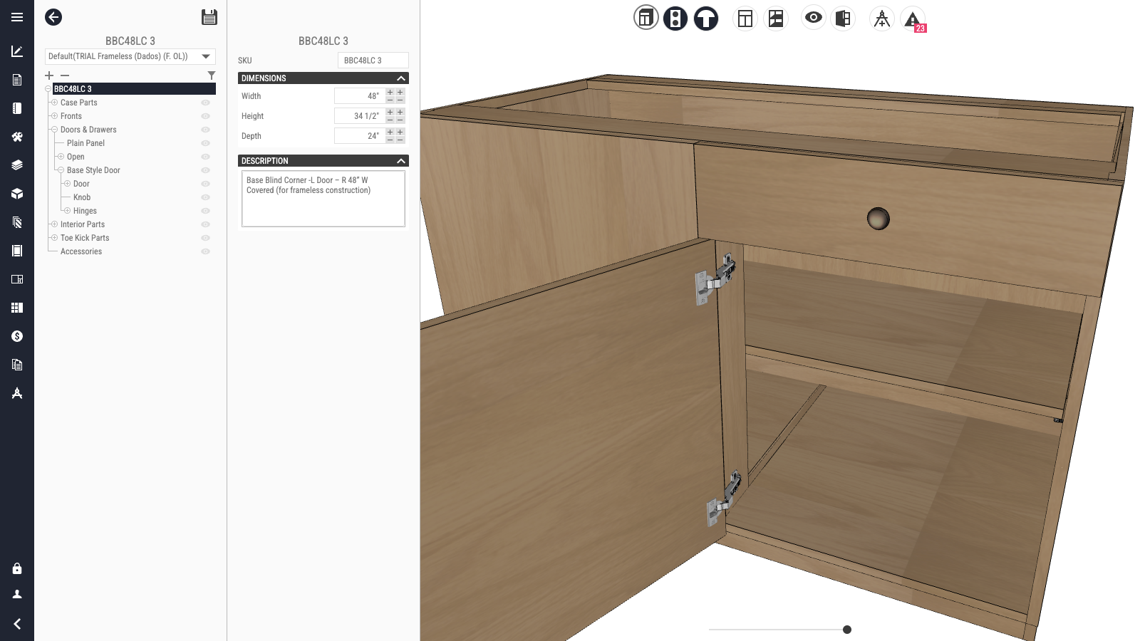 Curated visual reference: Visual Reference: Release Notes Cabbuilder Cut List Software